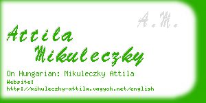 attila mikuleczky business card